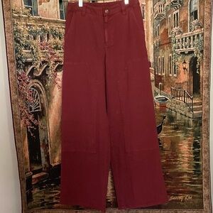 Nordstrom brand Women’s Deep Red Cargo Pants.  Purchased from Nordstrom